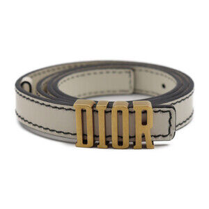 DIOR Ivory Leather Belt